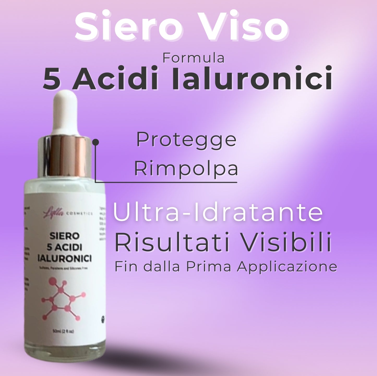 Siero viso ai 5 acidi ialuronici