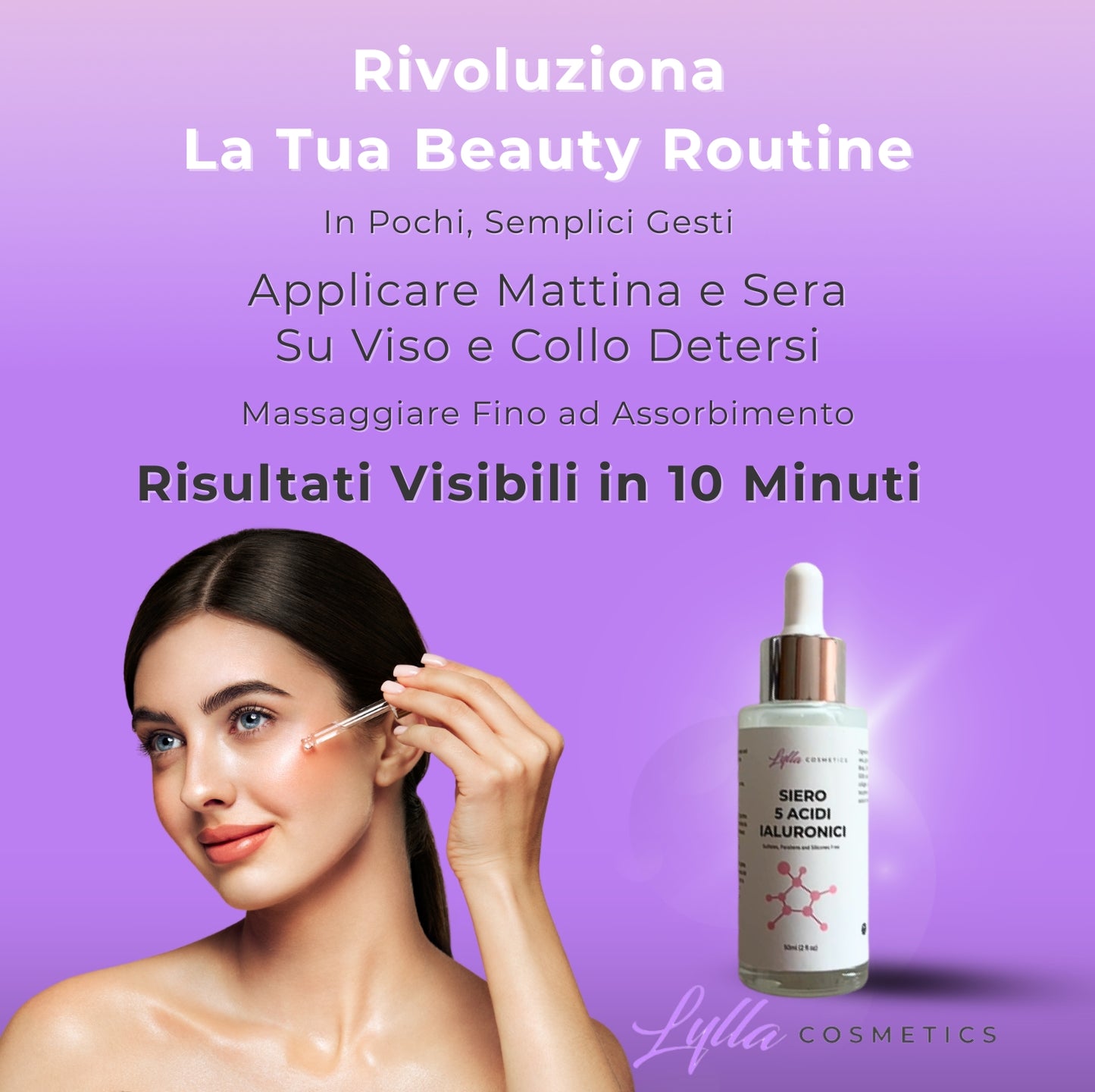 Siero viso ai 5 acidi ialuronici