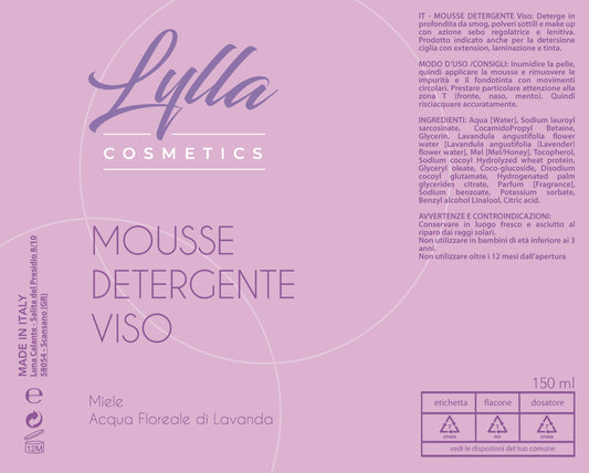 Mousse detergente viso